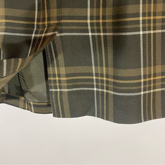 Jones New York Vintage Plaid Green/Beige Short Sleeve Suit - Picture 7 of 12